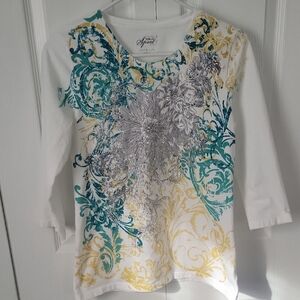 Floral Graphic Long Sleeve Top